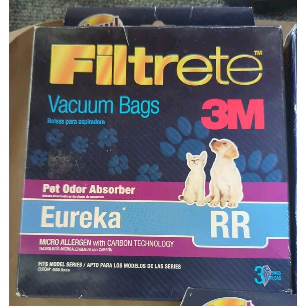 3M Filtrete Eureka RR 4800 Series Vacuum Bags 3 Pack T7734 Pet Odor New